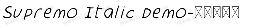 Supremo Italic Demo字体转换